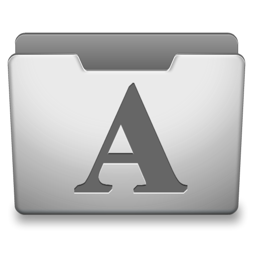 Aluminum Grey Fonts Icon 512x512 png